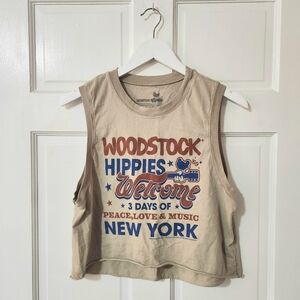 Woodstock Cropped Muscle Tee